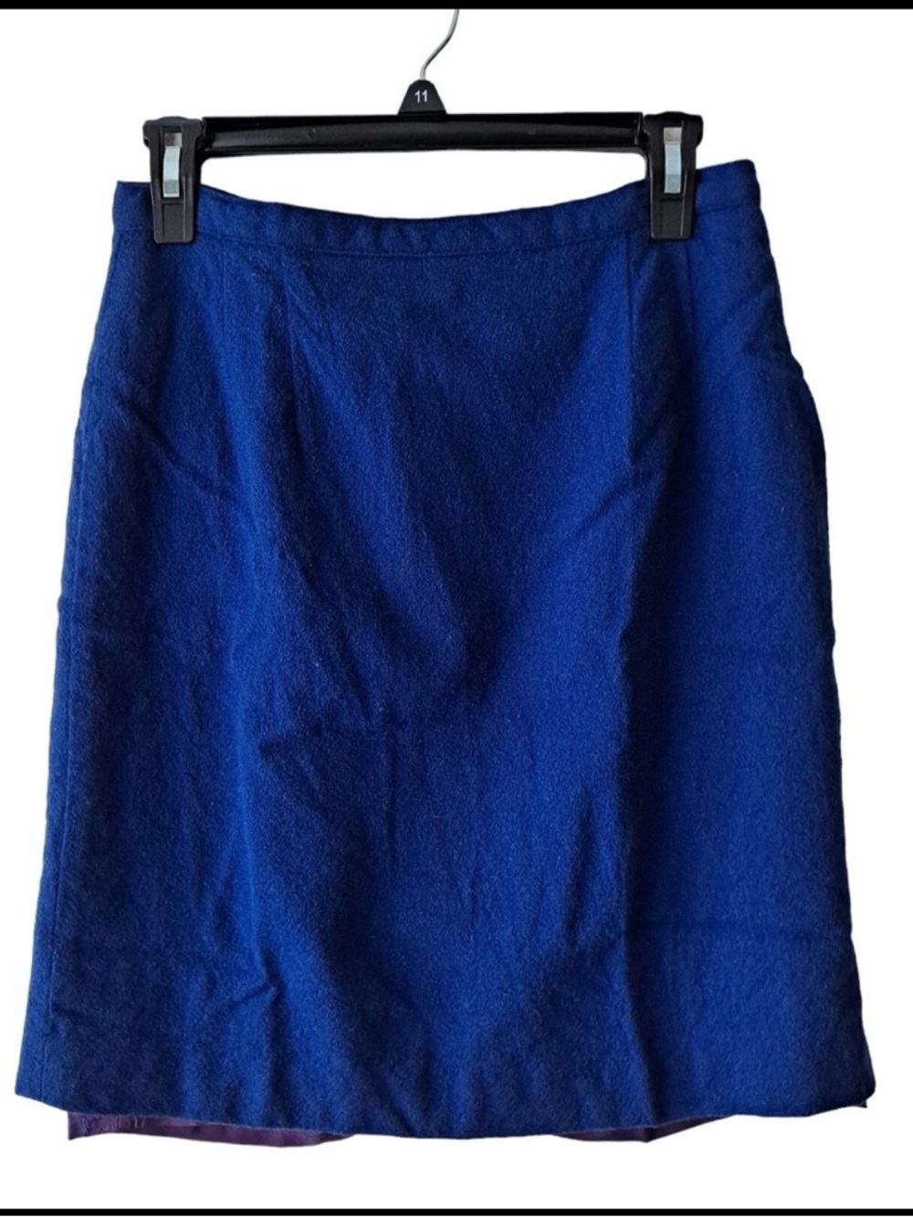 Gianni Cobalt Blue 100% Wool Straight Skirt w/ Lining - Size 10